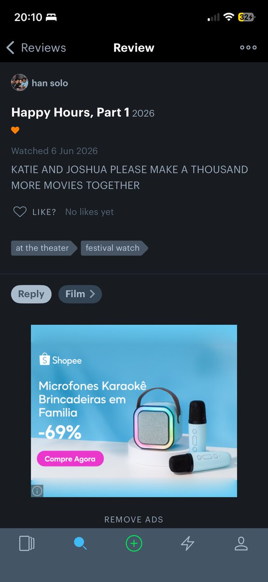 rangexmonvera's tweet photo. two happy hours reviews just dropped on letterboxd and now i’m excited https://t.co/IeH73mUG47