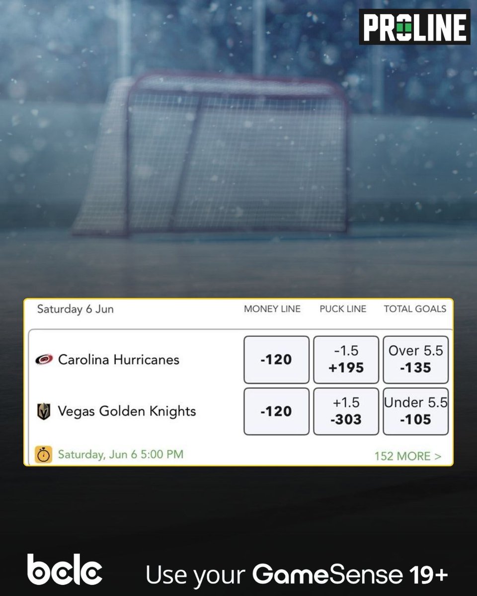 ProlineBC's tweet photo. Game 3 of the Stanley Cup Final tonight! Hurricanes. Golden Knights🍿 

Who ya got?

19+ https://t.co/4oHW42JfsO