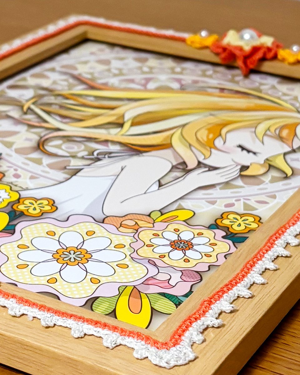 MacchiBaco's tweet photo. 「Radiancy」A4額装

Mami 初ミニ #個展 🌈
「＠マッチバコ」
本日が会期最終日🖼️❣️

会期🔸5/28（木）〜6/7（日）
時間🔸11:00～18:00
会場🔸Gallery IYN ※在廊なし

会期中、Gallery #IYN 様が通販対応してくださいます🤗

⬇️コチラから
https://t.co/sOH3PjnYN8

#イラスト #アート #かぎ針編み https://t.co/6sJkZzDxKE