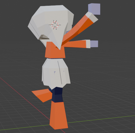 blekiscool's tweet photo. the tutorial i followed to rig her didn't really work properly so i still have more work to do..... hoping i can figure out face texture anims so she looks less creepy https://t.co/kqHhsPUEak