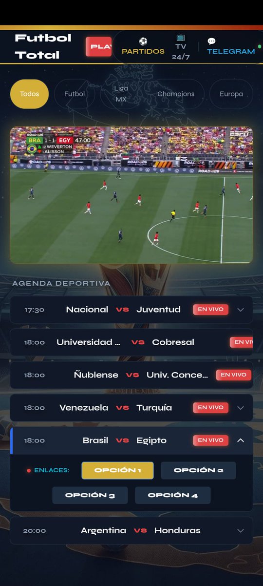SatochiStyle's tweet photo. @Justmo_7 Aqui pueden ver todos los partidos del mundial https://t.co/brKIKjrZr1 o version pc https://t.co/QituPfQP9R https://t.co/7zZRplGsub