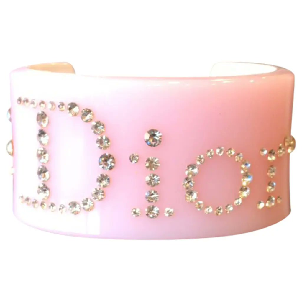 y2kgyarubarbie's tweet photo. Christian Dior John Galliano era Lucite Logo Studded Cuffs https://t.co/WlCnzOIlav