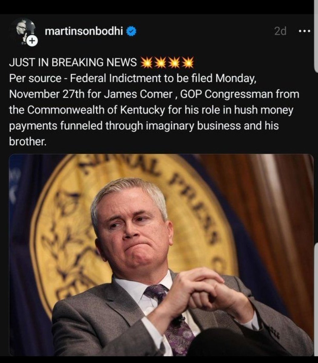 universenus's tweet photo. @Suzierizzo1 @MisterMike92660 This Boar #JamesComer must be prosecuted  and thrown in prison! #RealFreeSpeech mfs (my friends) the corrupt @GOP scum majority of them are the same corrupt shit as him! https://t.co/1B7X2q1w0S