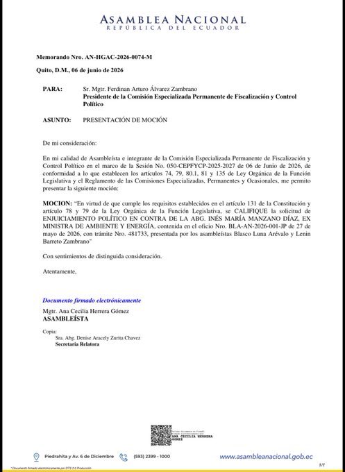 RicardoPatinoEC's tweet photo. Lo que hoy hizo la @BancadaADN quedará registrado como uno de los episodios más vergonzosos y descarados de esta Asamblea.

Con sus abstenciones impidieron que el caso PROGEN avance a la etapa de sustanciación de pruebas. Le cerraron la puerta a la verdad, a la fiscalización y a los ecuatorianos que merecen saber quiénes son los responsables de habernos dejado hasta 14 horas diarias sin luz.

Protegieron a quienes están vinculados a un escándalo que ya deja más de USD 100 millones de perjuicio al Estado.

No defendieron al país. Defendieron la impunidad.

¡Qué vergüenza! Porque cuando tuvieron que elegir entre el Ecuador y los responsables de este desastre, eligieron proteger a los responsables.
#ElAtracoDeProgen
#LosRecursosSonDelPueblo