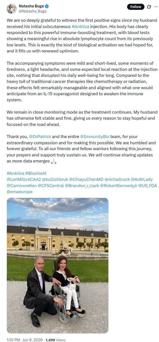 gainzalgo's tweet photo. $IBRX

ALC rising after ANKTIVA treatment is exactly the kind of real-world signal bulls want to see.

This is not just a chart story anymore.

Patients are posting biological response, mild side effects, and renewed hope.

That is why the ANKTIVA story keeps getting harder to ignore.