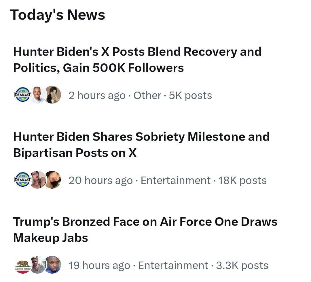 holmesondecks's tweet photo. BRAKING NEWS 🛑🚦

Sissy Space X makes Twitter website spitout the understatement of the year about @HunterBiden. Hunter Biden explodes the Twitter arena with a natural Hat Trick: positivity, reflection, and a whole lot of sideways-slapping chucklefucks for days! Not to mention he's rolling with #smokefleet. Fixed it.

Hunter Biden brings a new wave of excitement to Twitter with his brutal honesty in reflection of his life, inspiring new voices to find themselves. We haven't seen this since Liam Nissan made 3000 alts!

White House officials desperately try to debunk something everyone saw with their own eyes! Claiming Don Snoreleone merely fell asleep in the tanning bed again!

I am Conner Harley McDavidson, and this has been BRAKING NEWS.
#CanadianBakin