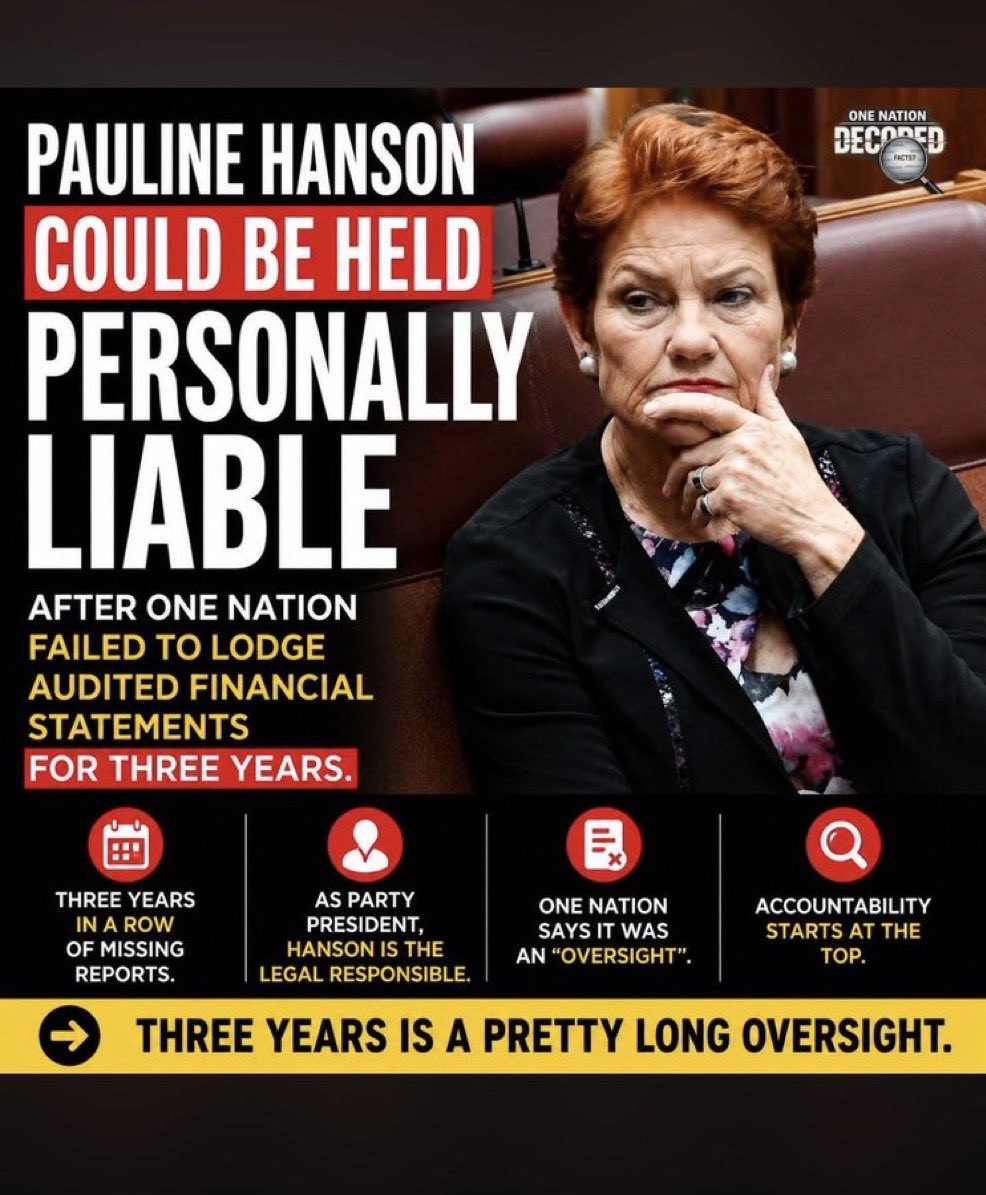 mark_melbin's tweet photo. If One Nation’s Pauline Hanson can’t run her own party how can she run the country?
#auspol #OneNation #insiders #bludgers https://t.co/v0947ivVGh