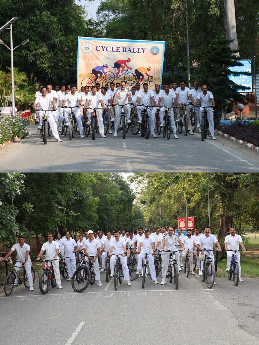 091bn's tweet photo. फिट इंडिया मूवमेंट के तहत विश्व साइकिल दिवस के उपलक्ष्य में 07 जून 2026 को 91Bn #RAF &amp; GC Lkw #Crpfindia द्वारा संयुक्त साइकिल रैली का आयोजन किया गया जिसमें अधिकारियों एवं जवानों ने उत्साहपूर्वक भाग लिया और भरपूर उत्साह एवं देशभक्ति का प्रदर्शन किया। #WorldBicycleDay #CycleRally. https://t.co/q2vVvJ95ok