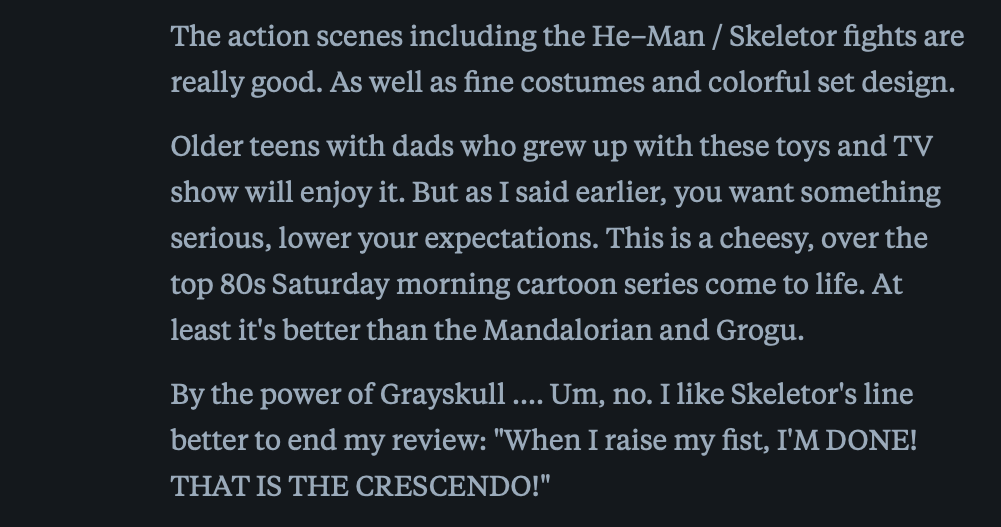 rorschach1967's tweet photo. Masters of the Universe (2026) 
Movie Review👍 https://t.co/mGiGU9IgN7