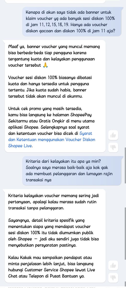 _christe__'s tweet photo. @kimmyexp Gini kata cs nya bagi yg gk dapet diskon beberapa vc https://t.co/h7Y33B0rtL