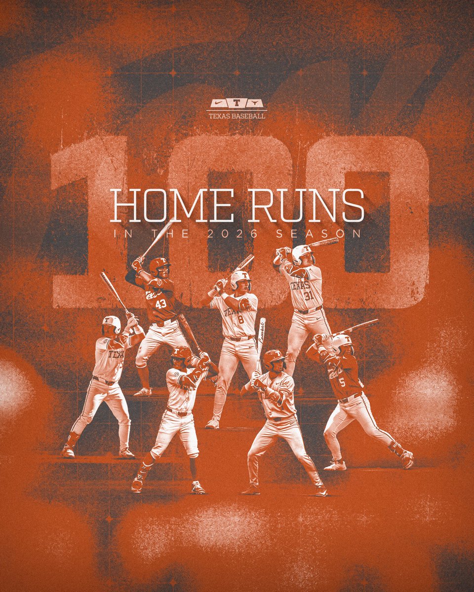 TexasBaseball's tweet photo. century mark 💯

#HookEm https://t.co/uXsG0x1lyv