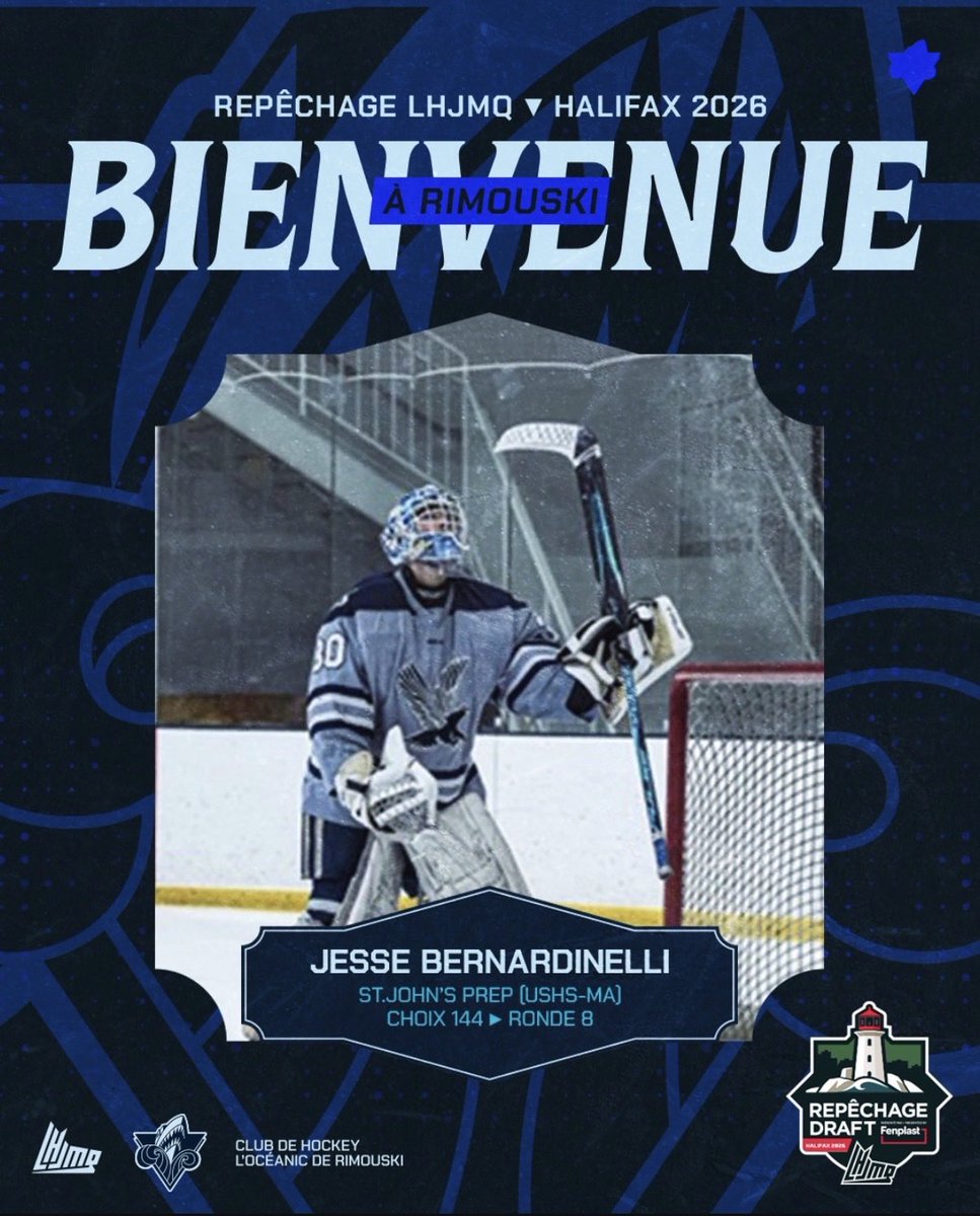 MassNZ's tweet photo. 👀 Three @MIAA033 players were selected in today’s @QMJHL Draft:
F Colin Walsh, @FHSFlyersHockey
G Jesse Bernardinelli @SJP_Hockey
G Jaxson Fleming @CM_Hockey
More and more MA natives are being selected every year: who will be next in 2027?
#QDraft https://t.co/gCGqXnfoEu