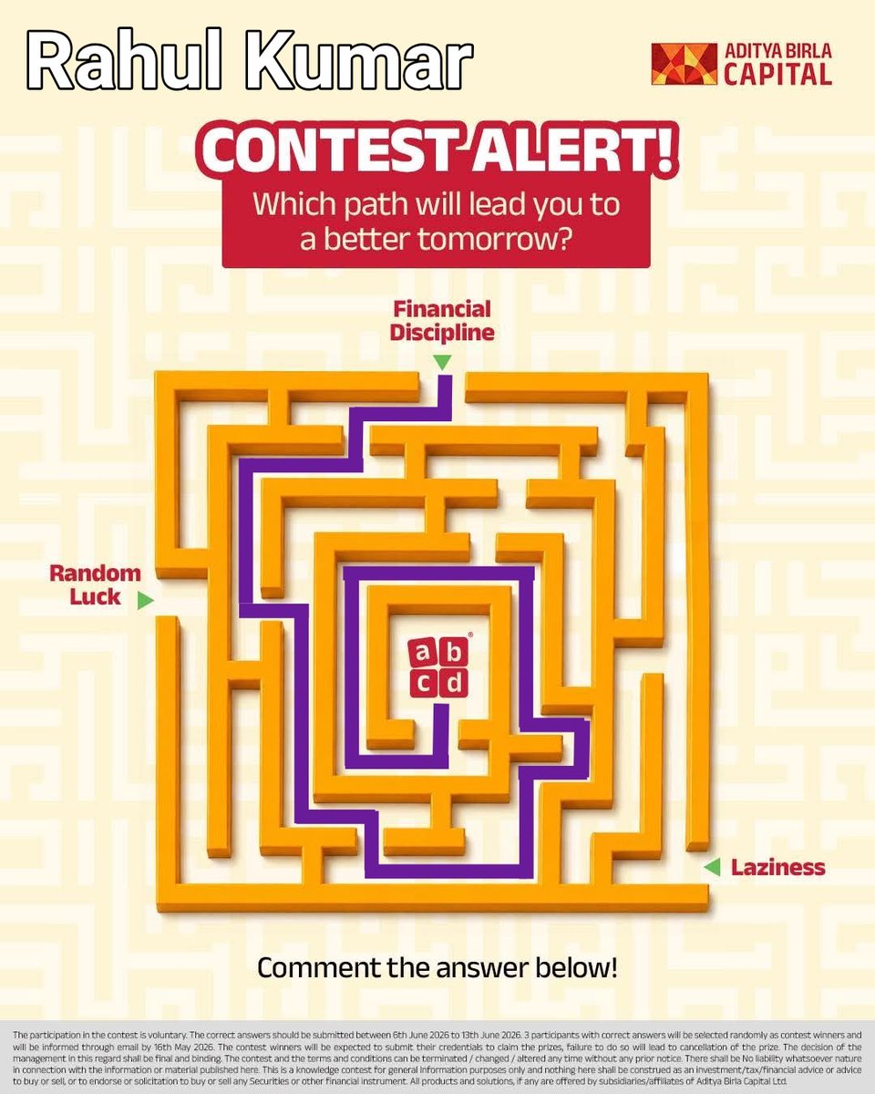 rahul_kumar029's tweet photo. @abcapital 𝙁𝙄𝙉𝘼𝙉𝘾𝙄𝘼𝙇 𝘿𝙄𝙎𝘾𝙄𝙋𝙇𝙄𝙉𝙀

@abcapital #AdityaBirlaCapital #MoneyMatters #FinancialPlanning #Contest 

@alpa_gupta @anublue30 @Anitapratapsing @asmipat7 @mysterioussu @Subhank69937011 @blessedkamal @Sneeha_ @Nitish_nix @Gayathrimohan_ @glorious_mess86 @iam_baluu https://t.co/Xh74a4N5ZF