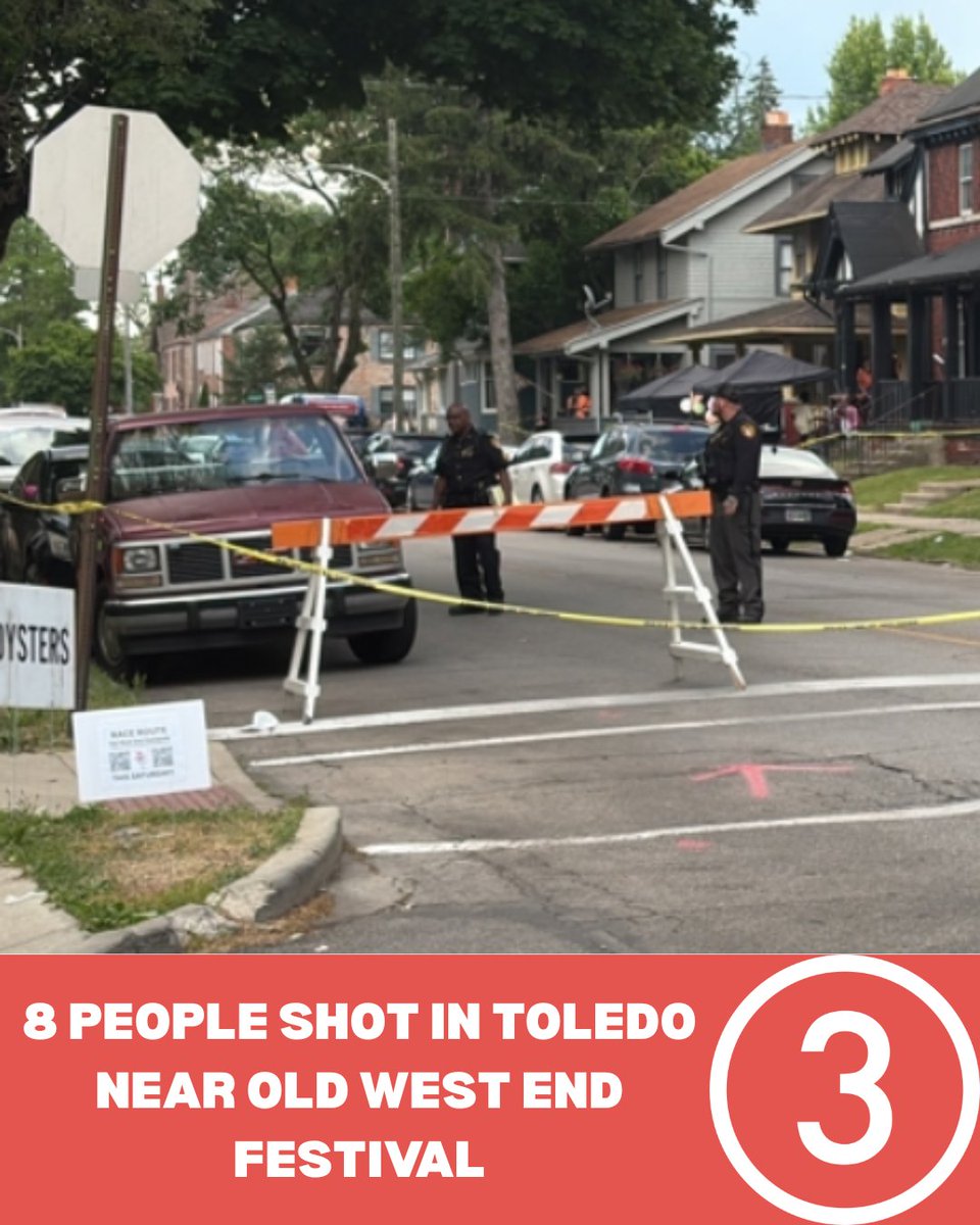 wkyc's tweet photo. Multiple people were shot on Saturday evening at the Old West End Festival in Toledo, according to Toledo police. Officials are continuing to search for any suspects involved in the shooting. 

https://t.co/QGe7WlzRgw https://t.co/V8tFEDQeAf