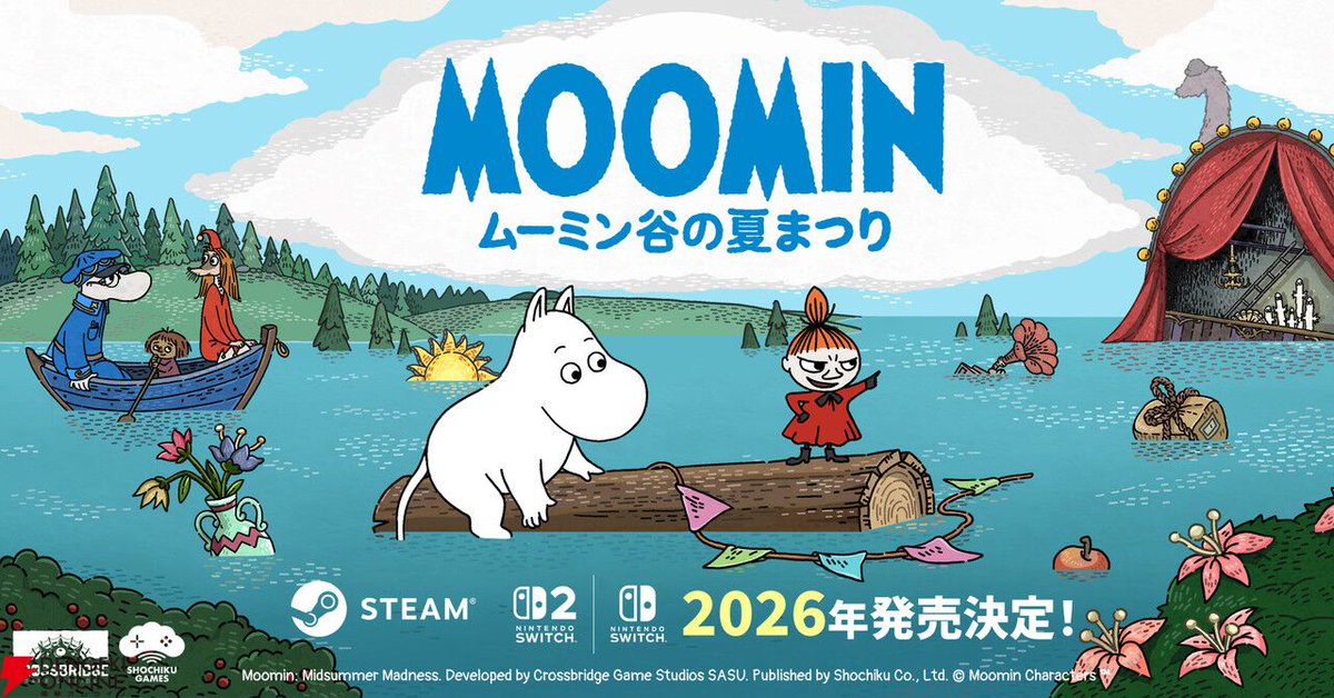 新作『ムーミン：ムーミン谷の夏まつり』がSwitch 2/Switch/Steamにて