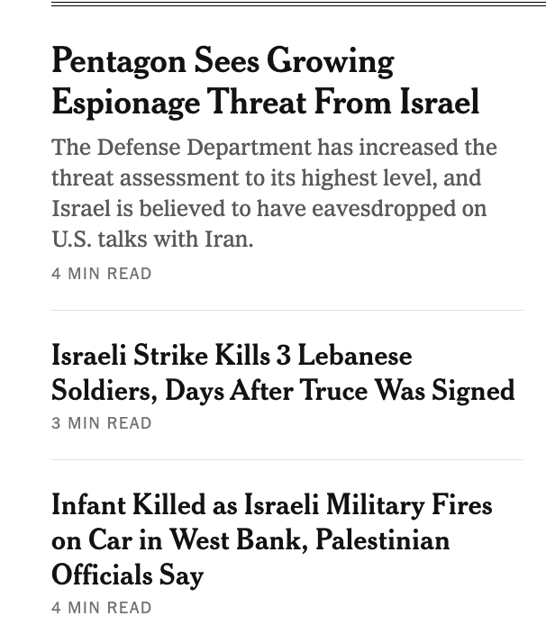 NathanJRobinson's tweet photo. every headline about Israel makes clear that it's a rogue state https://t.co/XMe5q1JHAd
