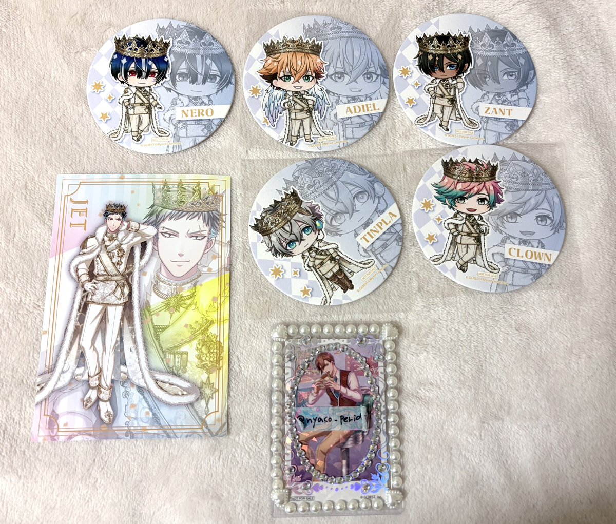 nyaco_peridot's tweet photo. 【交換・譲渡】夢100 eeoカフェ 特典 コースター ポスカ

譲）
コースター：ネロ、アティエル、ザント、ティンプラ、クラウン
ポスカ：ジェット

求）プリトヴェン、ドロワット、コーエン、セラス
コースター300円
ポスカ400円

郵送でのお取り引きでよろしくお願いいたします。 https://t.co/NL7h1lNKb0