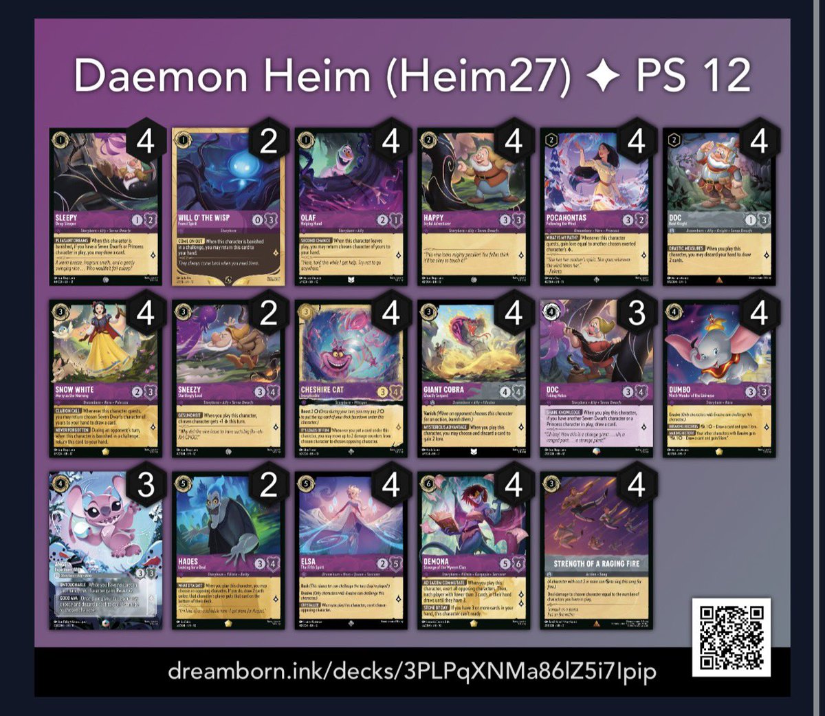 DHeim27's tweet photo. Had the biggest blunder in top cut today at set champs… it happens but man oh days it was horrendous.. love my deck I think imma continue to play it but will have to see how the local meta plays out.

2-0 🔵🟣 OTP
2-1 🔵🔴 OTP
2-0 🔵🟣 OTP
ID 🟡🔵
ID 🟢🔵
0-2 🔵🟣 OTP https://t.co/rLqA81MqYk