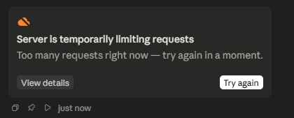 jay_notfunny's tweet photo. My first time using claude desktop application and i get. I've only had it 2 days. 

Back to Grok Build... https://t.co/lOzyxWo7ip