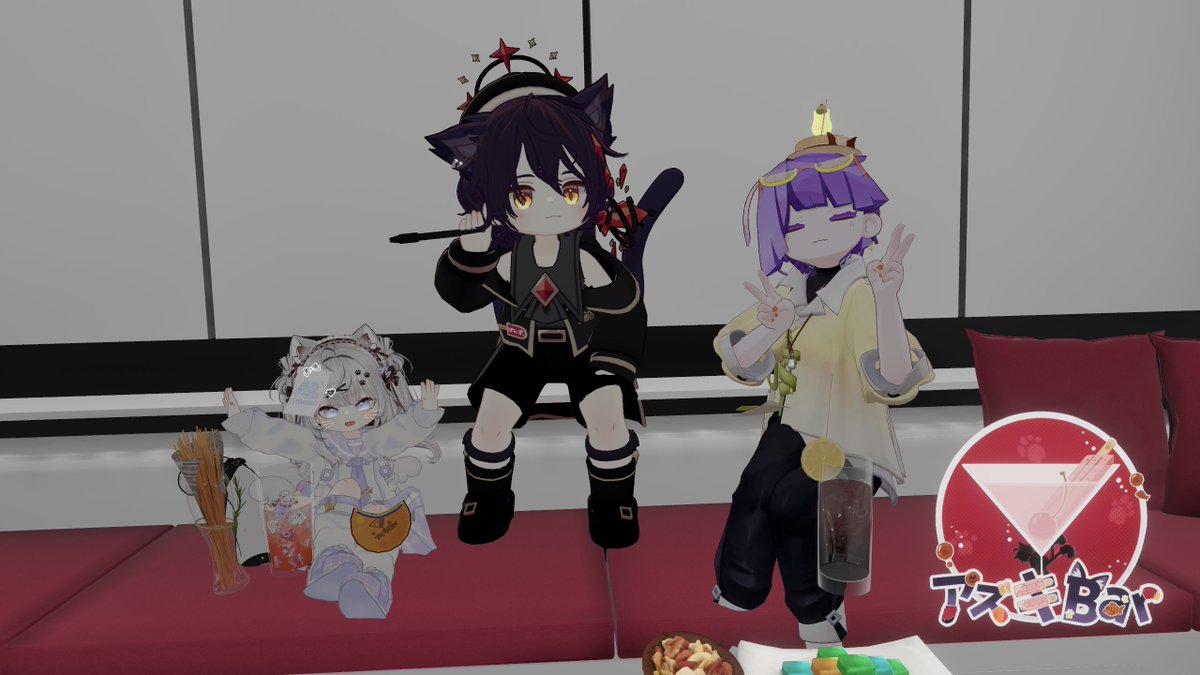 p0nzuJPN's tweet photo. 昨日のアズキbarは特別コラボ営業でしたな
ノクティシア魔法学院コラボってやつですな
ナイスノクティシア
↓↓この衣装もう売ってるってよ
https://t.co/dwBAdrD9UR
#molLab #VRC_アズキbar https://t.co/QA7MNY7dNa