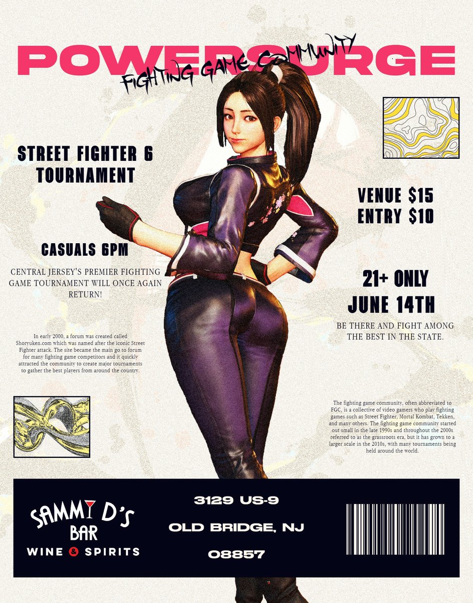 PowerSurgeFGC's tweet photo. 7 Days until PowerSurge @ Sammy D’s Bar #10. Join us again Sunday, June 14th, for games, fun, and drinks!! If you haven't already, do us a solid and pre-register. 
(For more info, click the startgg link below.)  

https://t.co/z8VXOWiiEZ https://t.co/39Zxo6pYnW