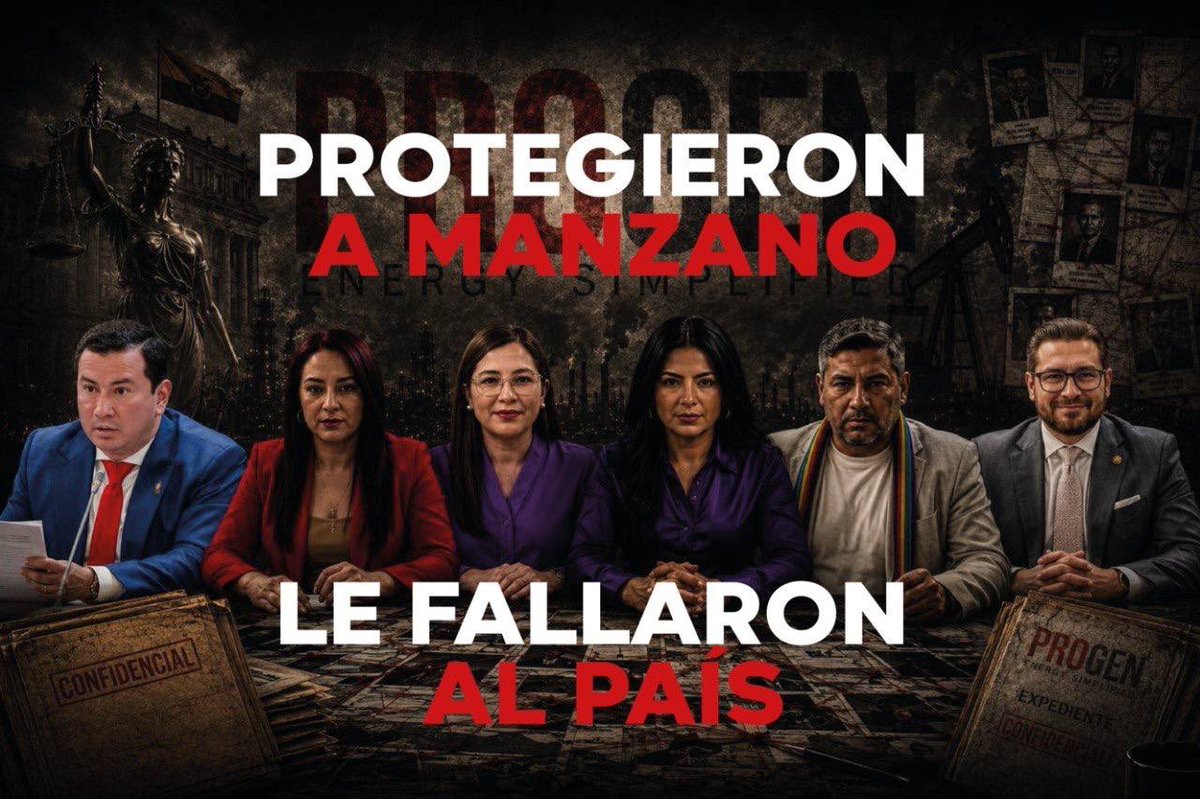 AlmaMiaEcu's tweet photo. Tilin Ferdinan Álvarez y su banda de ADN y aliados volvieron a tapar la corrupción de Inés Manzano por los audios y chats del Caso Progen que la involucran. 

#ElAtracoDeProgen https://t.co/swgpEh9V6o