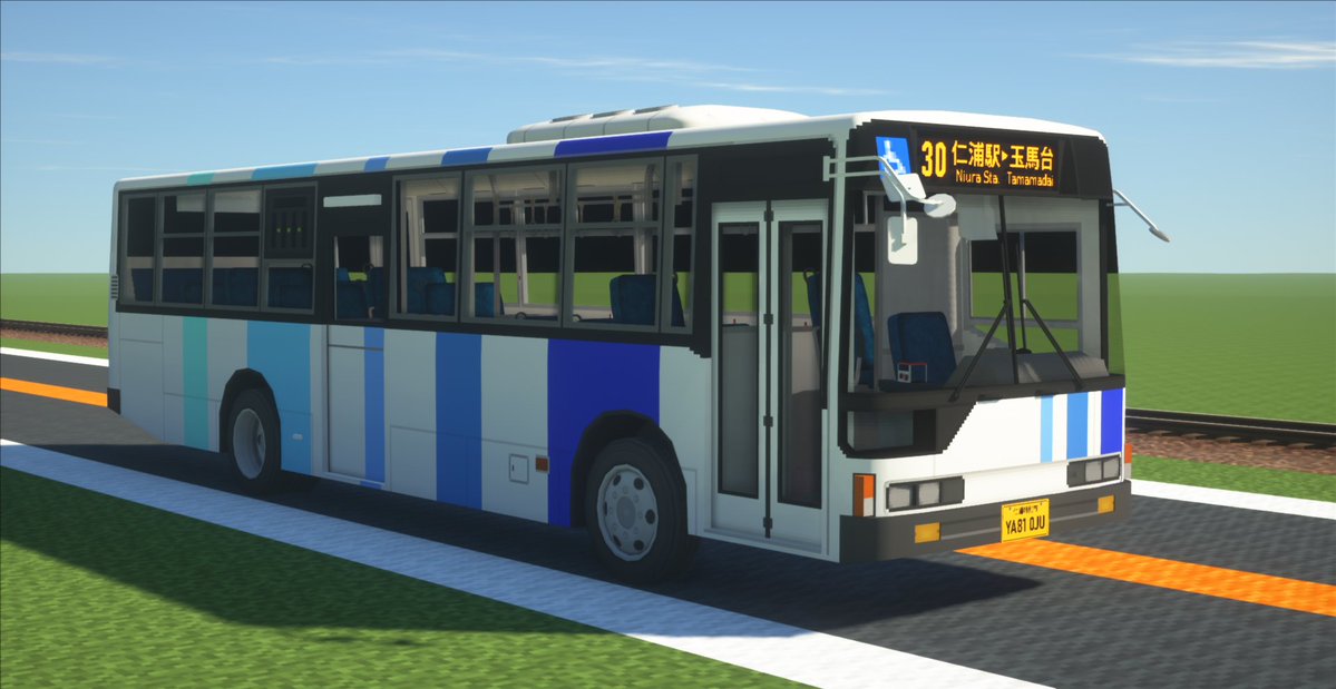 hsiangba's tweet photo. 仁浦市交通公社の市內バス
柚穂のエアロスターキット改造

(設定)朝霧は右側通行なので、モデルを反転させる必要がありました https://t.co/8UuDL3tOP6