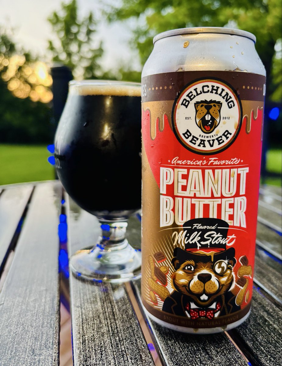 Indybeersleuth's tweet photo. Happy #stouterday with the classic @belchingbeaver (Ca.) Peanut Butter Milk Stout. https://t.co/bwoYPnVJmB