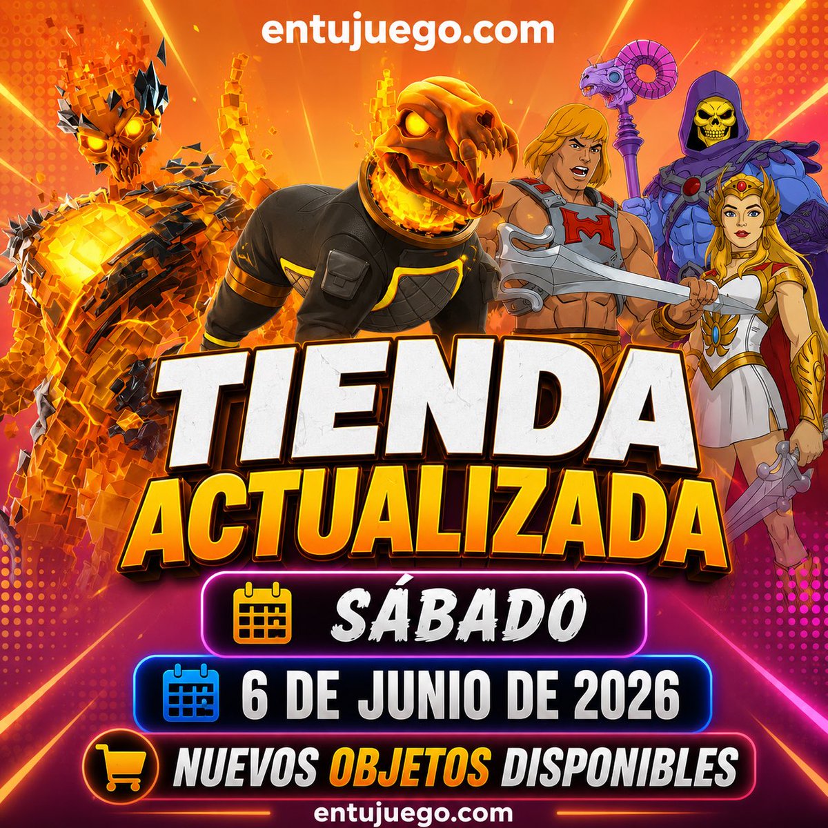 berlingonzalezs's tweet photo. 🔥🐶 ¡La tienda sigue cargada de colaboraciones y estilos únicos! 🔥🐶

🌋💀 Viajero Desatado — $7.20
🐾🔥 Viajero Peludo — $7.20
⚔️👑 Lote de Masters del Universo — $21.60

✅ Ya disponible en https://t.co/mPe2Ishw6x

⚠️ Agrega las cuentas en Fortnite de entujuego001 hasta entujuego050 antes de comprar para evitar retrasos en la entrega.

#entujuego.com #playstation #Xbox #Nintendo #fortnitememes