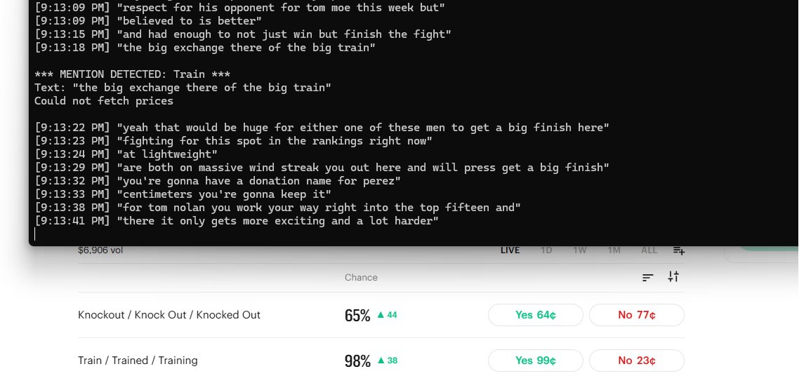 Jprz1321's tweet photo. system did pretty well on a live UFC fight. 7 total mentions, most of them were "Decision"

https://t.co/1DPlm7gvtN https://t.co/18Nve4Eo97