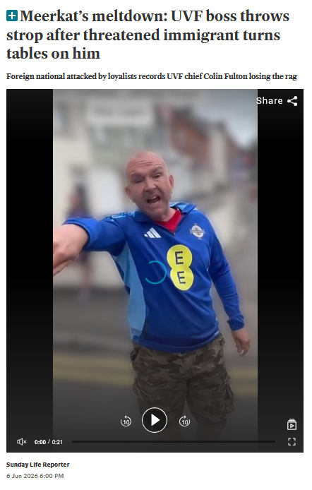 LarsNotViking's tweet photo. @Linfield1641 Anyone want to see hateful scum? This is loyalism from just today's issue of the BelTel. Loyalism really is a malignant cancer on NI society. https://t.co/iJK0vZvbNs
