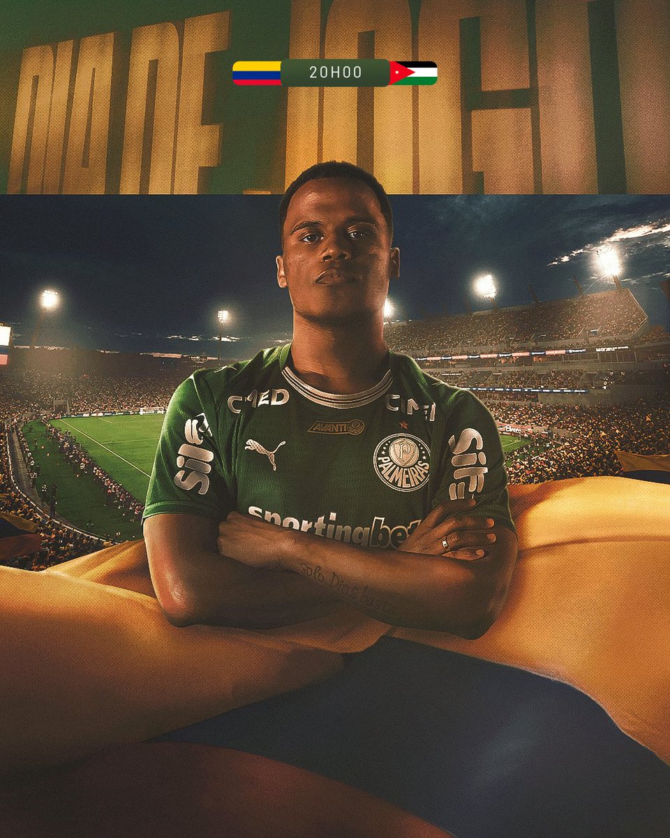Palmeiras's tweet photo. Dia de Jhon Arias em campo pela Seleção Colombiana em mais um amistoso antes da Copa do Mundo! 🌎🇨🇴

⚽️ Colômbia x Jordânia
🏆 Amistoso
🏟️ Snapdragon Stadium
⏰ 20h
📺 SporTV https://t.co/EMbuddqnNf