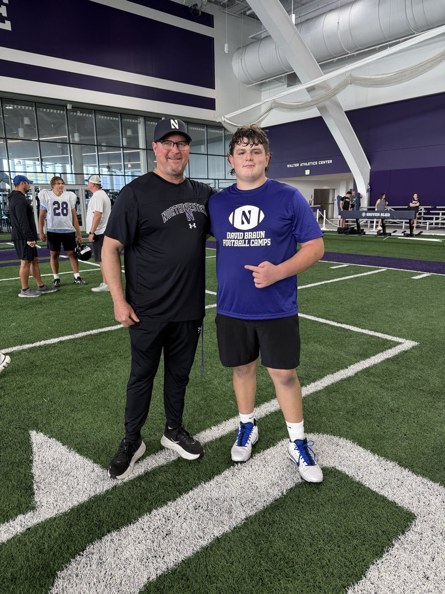 BRemmert_2028's tweet photo. Great camp at Northwestern today. Great coaches, great competition, and amazing facilities. Learned a lot and got better. Now back to work! 💪 
#AGTG #Trenches

@CoachDrev @Grattan65 @CoachAT23 @BrianFolkerts @MuellerFBCoach @NUFBFamily @NUFBRecruiting @Coach_DeHaven @Mckade64 @JCS_Football @footwork_king1 @IronWillSC @TrenchesLive