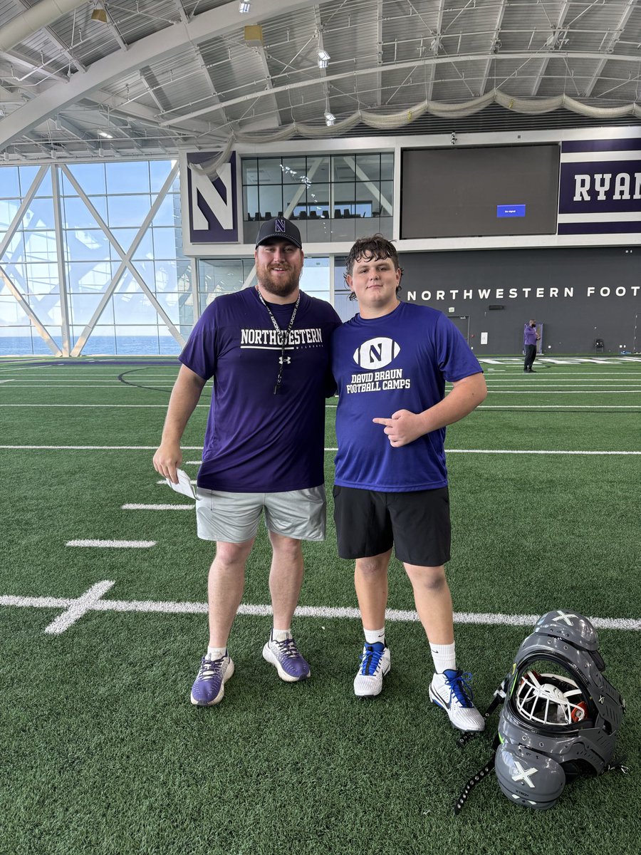 BRemmert_2028's tweet photo. Great camp at Northwestern today. Great coaches, great competition, and amazing facilities. Learned a lot and got better. Now back to work! 💪 
#AGTG #Trenches

@CoachDrev @Grattan65 @CoachAT23 @BrianFolkerts @MuellerFBCoach @NUFBFamily @NUFBRecruiting @Coach_DeHaven @Mckade64 @JCS_Football @footwork_king1 @IronWillSC @TrenchesLive