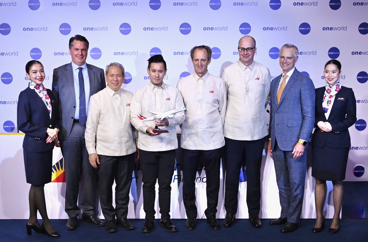 inquirerdotnet's tweet photo. Philippine Airlines (PAL), the Philippines’ flag carrier, is set to soar to new heights after receiving a prestigious invitation to join the oneworld Alliance, officially announced at the International Air Transport Association Annual General Meeting in Rio de Janeiro, Brazil. | @tinaarceodumlao /PDI