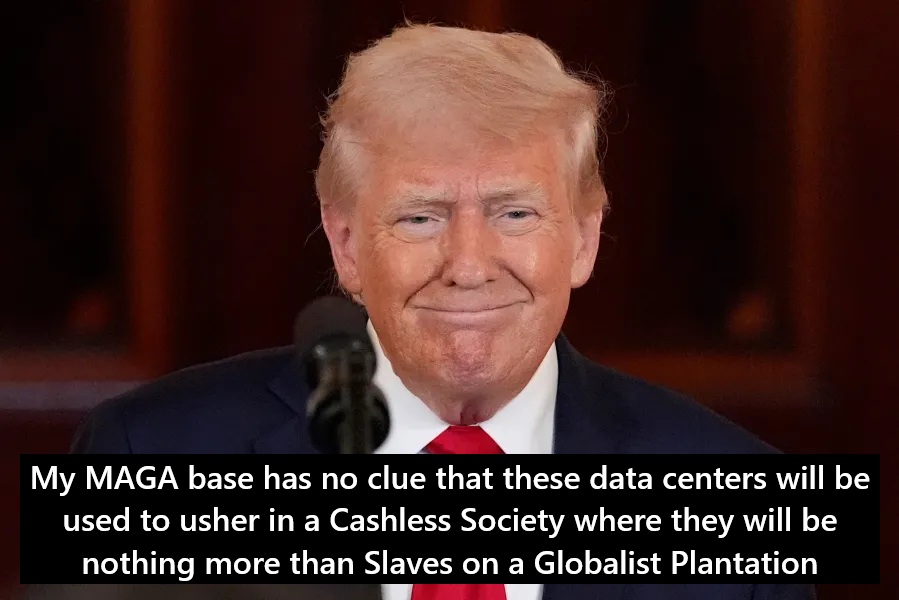 bcainw's tweet photo. @its_The_Dr Will Trump’s push for Data Centers lead to Digital Global Enslavement -- Part 2
Trumps push for Data Centers, a Cashless Society and the Mark of the Beast
https://t.co/FPguzhOkij https://t.co/XymcNylw6H