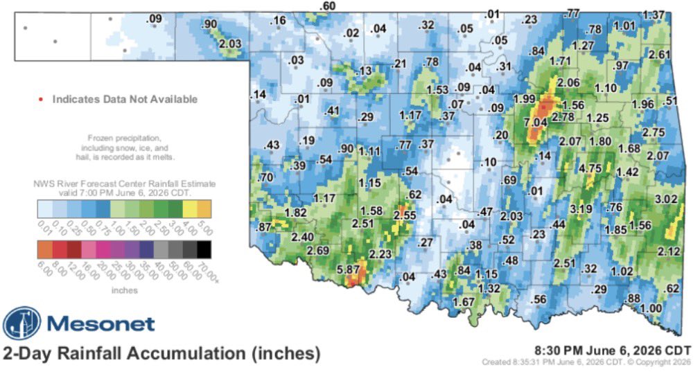 ryan_p_h's tweet photo. This is a pretty insane rainfall hole directly over OKC… #okwx https://t.co/zTuZQiKBiX