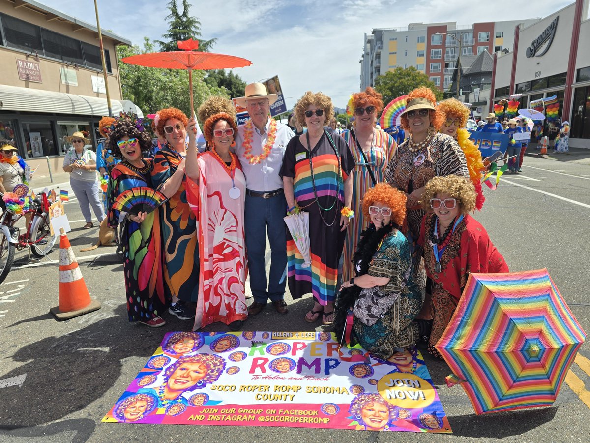 RepThompson's tweet photo. Thank you to everyone in downtown Santa Rosa who came out for the Sonoma Pride Parade to celebrate LGBTQ+ pride across Sonoma County! https://t.co/8Fpp3LzQ4y