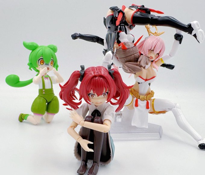 #自分の個性が光ると思うガールズプラモの画像を貼ろう 色々と騒がしい子たちです…