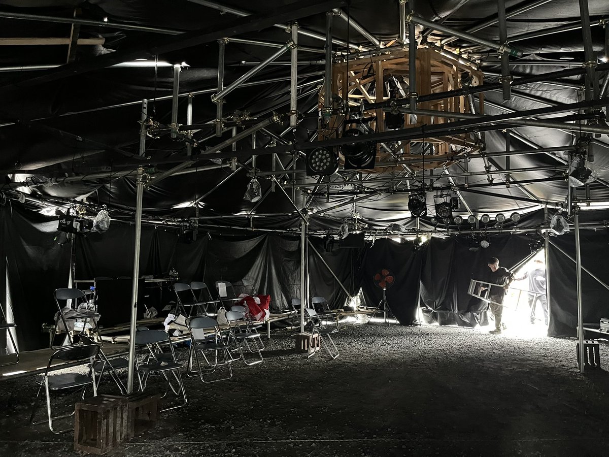 shintaigengorou's tweet photo. おはようございます！
本日の羽村のお天気は、曇りのち雨
でもなんとか公演中は大丈夫そう☁️
帰りは傘があった方がいいかもしれないです！

現場は最終調整にはいっています。
がんばります！

↓まだまだ予約できるよ🎪
https://t.co/K75mqsOns6
#劇団身体ゲンゴロウ https://t.co/awT3WSQOe9