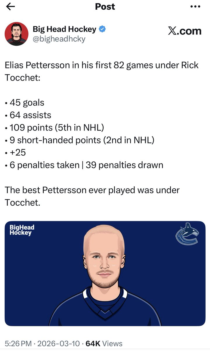 TheGreatYarrow's tweet photo. @canuckcoverage @Tom_In_One @JustinLai01 You should change your name to the “Oblivious Canucks Coverage.” When you want to talk with facts instead of your love affection with Petey let me know. Cuz all you’re doing is embarrassing your fake account. Here once again with a stat based fact proving you wrong https://t.co/MHcjtg56mf
