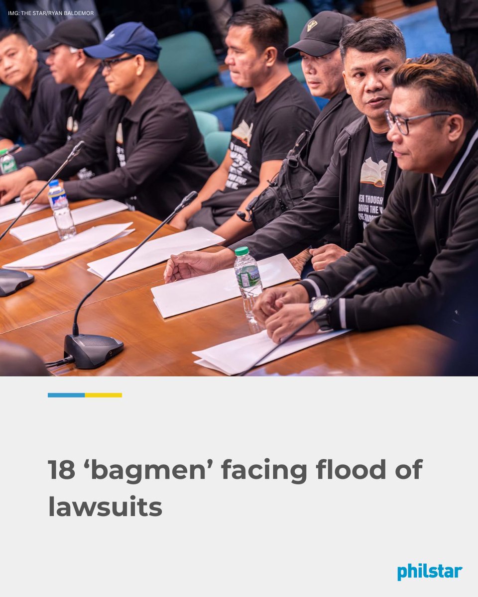 PhilstarNews's tweet photo. THE FLOOD OF CASES BEGINS

They accused lawmakers, a priest and other public figures of receiving billions in kickbacks from flood control projects.

Now, the 18 men who claim to be former soldiers are facing a growing wave of lawsuits, while senators who hosted their controversial Senate gathering are being threatened with legal and ethics complaints.

Read: https://t.co/MqM1ena4nU