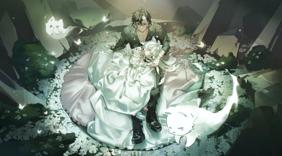 evil_cat9's tweet photo. 幽冥之花 #oc #貓妖九命 #默白 https://t.co/ZPqydeLCHQ