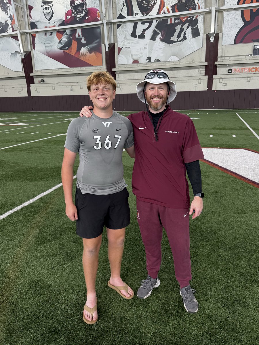 BetlerRPWestCab's tweet photo. Had a great camp at @HokiesFB Won the FG Comp 55yrds. Looking forward to coming back in the fall. Thanks @CoachDShearer @CoachWood88 for letting me compete. 
@DanOrnerKicking 
@WestCabFB 
@westcabboosters 
@CoachSube https://t.co/3kzJgncUMw