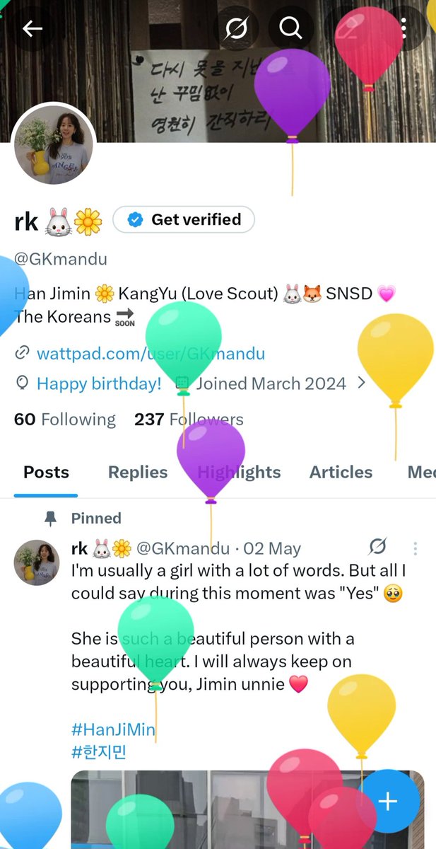 GKmandu's tweet photo. It's my 20-something birthday today! My birthday wish for this year is simple. It's for me and those who I hold dear to find happiness and liberation (like liberation from my heavy workload 😅), in whatever way or form that we might need them 🩵 https://t.co/5xOUTnwkad