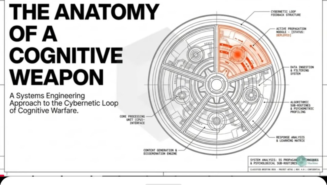 DublinTarget's tweet photo. The Cybernetic Loop of Cognitive Warfare:

Principles are applicable to all Cognitive Warfare dimensions, from societal/propaganda level down to the "biological targeting" of a person with Neuroweapons;

https://t.co/0toyADEmT3… https://t.co/OQopN5DWhL
