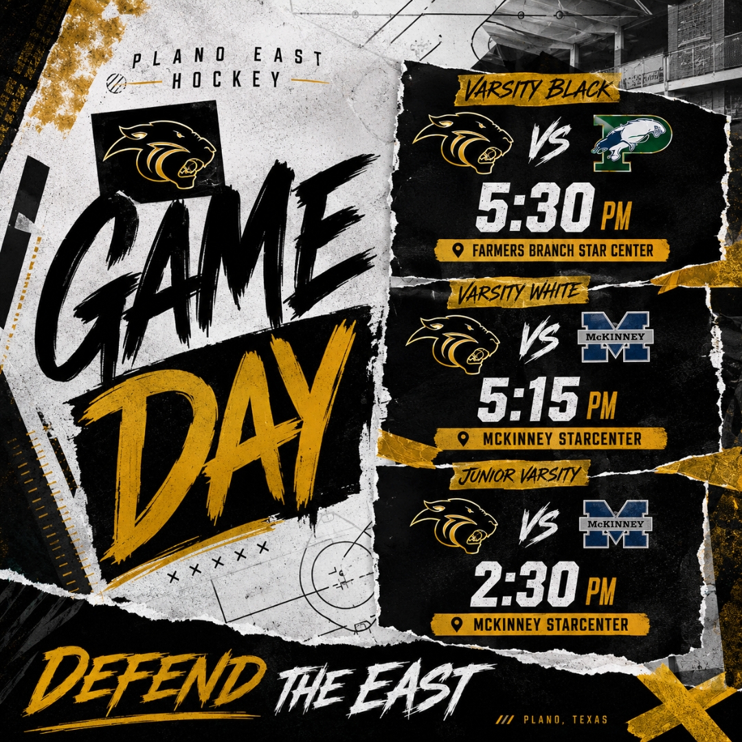 PlanoEastHockey's tweet photo. โซ๐กGame Day๐กโซ
Come Early
Wear Black & Gold
and get LOUD!!!
#planoeasthockey
#EastSidePride
#peshhockey https://t.co/q6gbkSBkzD