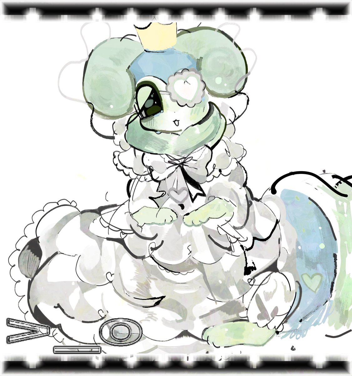 marfriend_'s tweet photo. me when i don’t know what to draw so i put squirm in a dress bc she’s cute #dandysworld https://t.co/Levz0s9rhV