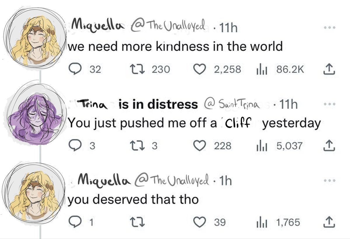 dailyERuntilTE's tweet photo. [day 10 | 83 days until Tarnished Edition]

When your alt account starts making some valid points so you lowkey gotta shove her into a ravine https://t.co/GO8MjQHHnr