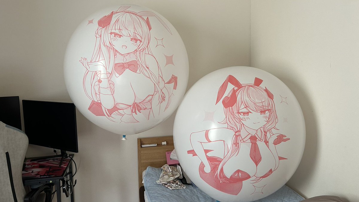 rui_02130's tweet photo. ちまきのアトリエ(@timaki_atelier )さんのヴェル〇ュとヴェル〇ーの風船膨らました！どっちも可愛すぎて、いっぱい遊んであげたい！
 #風船 https://t.co/SXwjP7IuBE